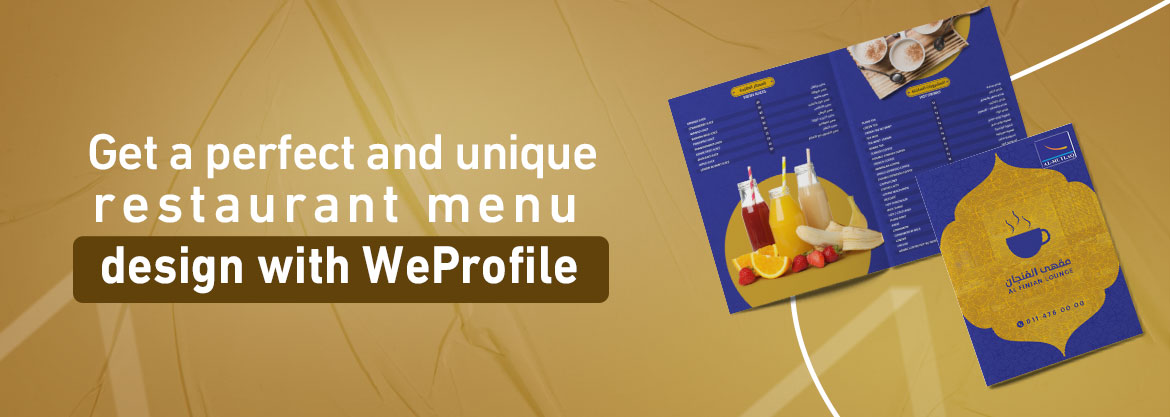 Get a perfect and unique restaurant menu design with "WeProfile."